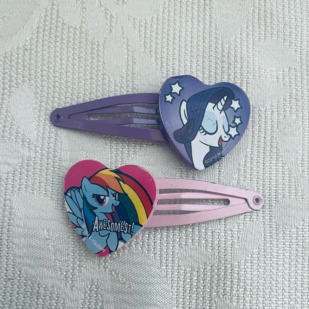 My Little Pony hair clips 2016 pink and purple